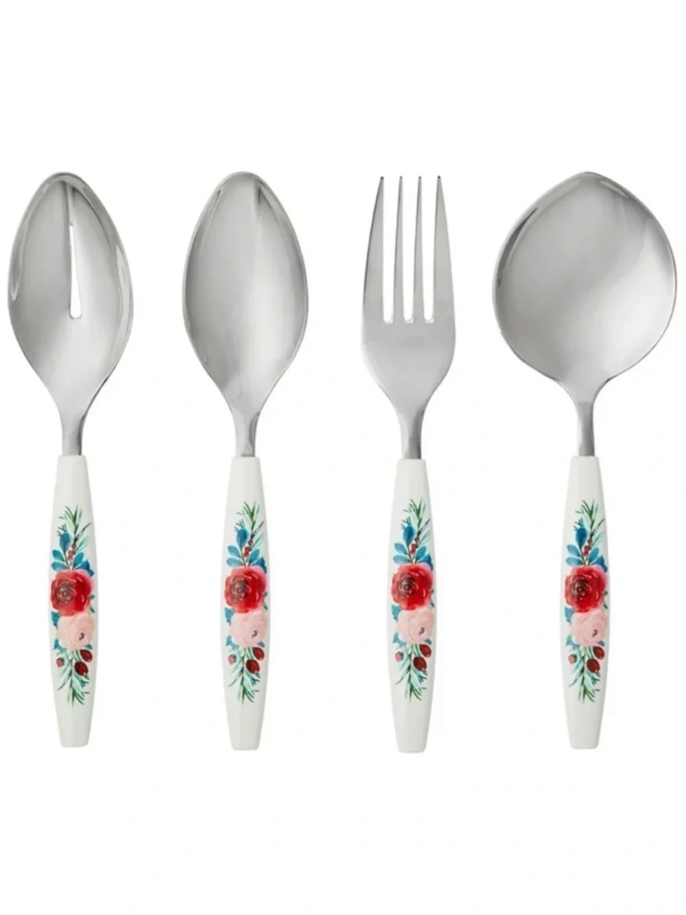 The Pioneer Woman Wishful Winter 4-Piece Holiday Serve Utensils Set: